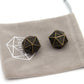 antique dice, bronze dice, metal d20, d20 dice, d20, metal d20 dice