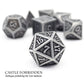 antique iron dice, metal dice, grey dice
