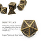 Metal dice set antique bronze details