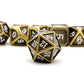 Haxtec Classic Collection Metal DND Dice-Antique Bronze White Numbers