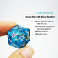 Blue Gold Foil DND Die D20