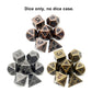 Haxtec 3Pack Mini Metal Dice Set D&D for DND Game with Metal Keychain Dice Case Antique Metal Dice