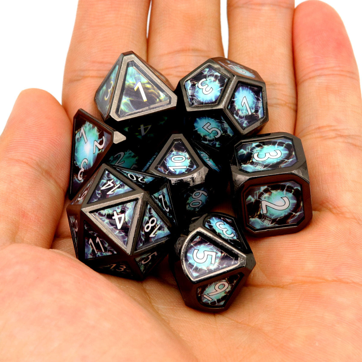Polyhedral dice, real scene dice