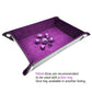 metal dice purple, dice tray
