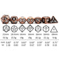 Haxtec Classic Collection Metal DND Dice-Antique Copper White Numbers