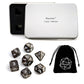 Haxtec Classic Collection Metal DND Dice-Black White Numbers
