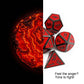 D&D Metal Dice Set for Dungeons and Dragons Game-Black Red
