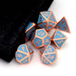 D&D Metal Dice Set for Dungeons and Dragons Game-Copper Blueish Grey
