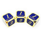 
Haxtec D6 dnd dice set 3pcs gold navy blue