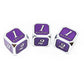 Haxtec D6 dnd dice set 3pcs silver royal purple